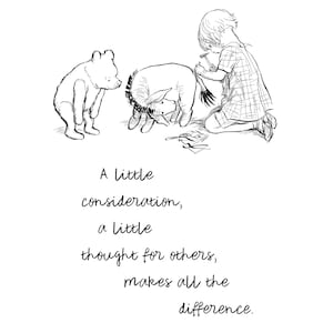 Eeyore Winnie the Pooh Quote Print: Black and White Nursery Art (Digital Download)