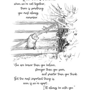 Printable If ever there is tomorrow Winnie-the-Pooh Quote Poster Classic Black & White Print Pooh Sayings A2 A3 A4 A5 Digital Download 05 image 10