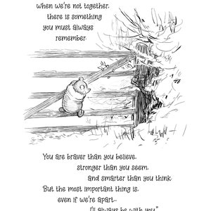 Printable If ever there is tomorrow Winnie-the-Pooh Quote Poster Classic Black & White Print Pooh Sayings A2 A3 A4 A5 Digital Download 05 image 9