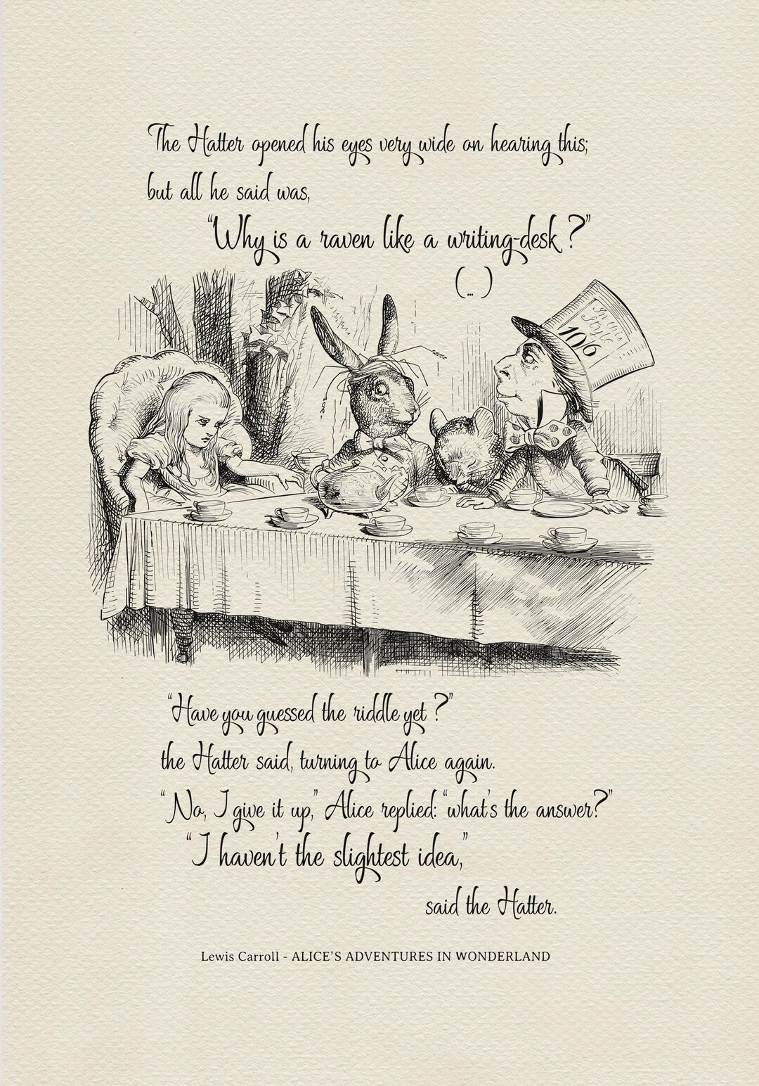 Why is a Raven Like a Writing-desk? - Alice in Wonderland Mad Hatter ...