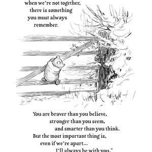 Printable If ever there is tomorrow Winnie-the-Pooh Quote Poster Classic Black & White Print Pooh Sayings A2 A3 A4 A5 Digital Download 05 image 8