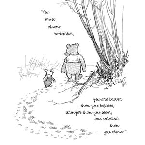 You must always remember Printable Winnie-the-Pooh Sayings Quote Classic Black & White Poster Print A2 A3 A4 A5 Digital Download 170 Bild 2