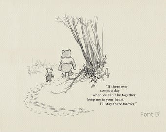 Winnie the Pooh Quote Print: Vintage Nursery Art, Classic Illustration