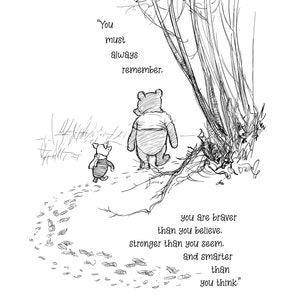 You must always remember Printable Winnie-the-Pooh Sayings Quote Classic Black & White Poster Print A2 A3 A4 A5 Digital Download 170 Bild 9