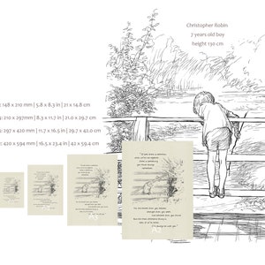 Printable If ever there is tomorrow Winnie-the-Pooh Quote Poster Classic Black & White Print Pooh Sayings A2 A3 A4 A5 Digital Download 05 image 3