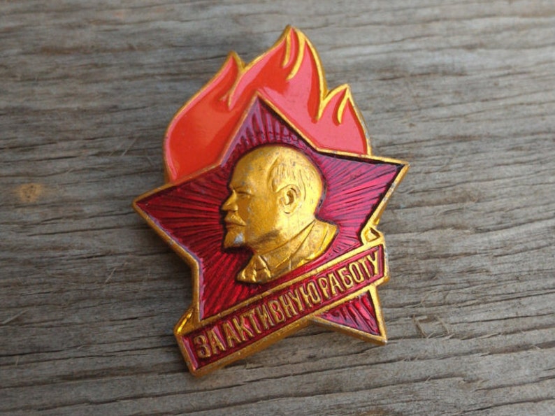 USSR Octobrist+Always Ready Soviet Russian Pioneer Lenin Communist Pin Badges