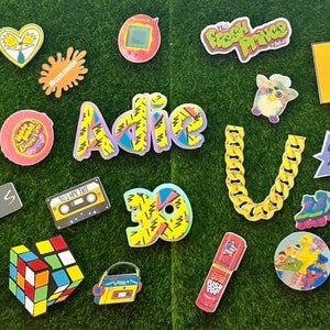 Personalised 90&#39;s Cake Toppers