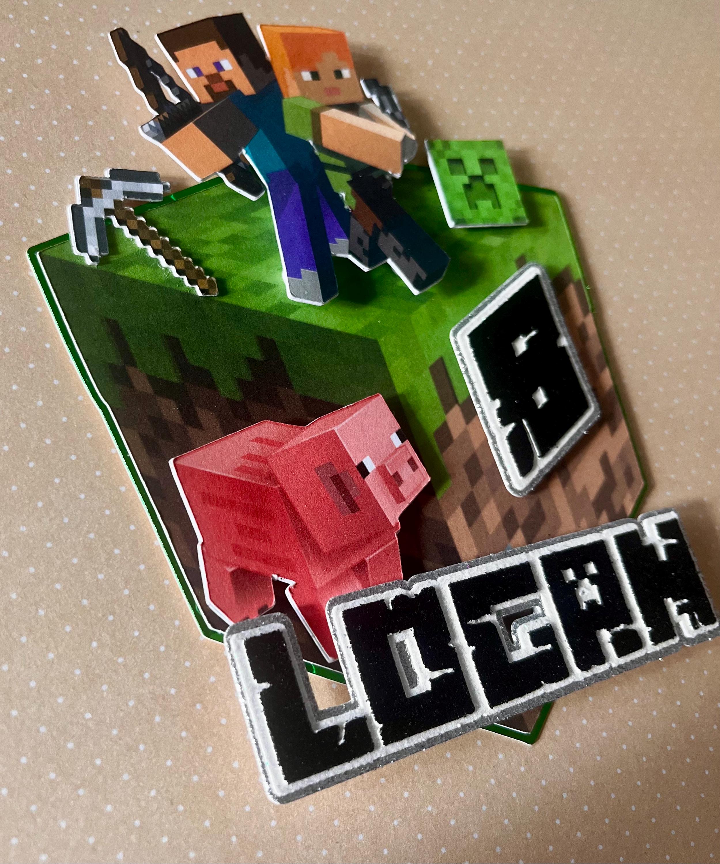 Custom Minecraft Cake Topper
