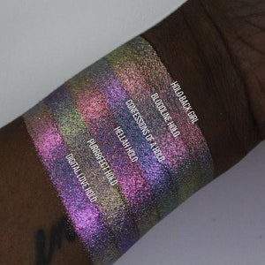 Holo back Girl. Holographic shifting pressed pigment image 5