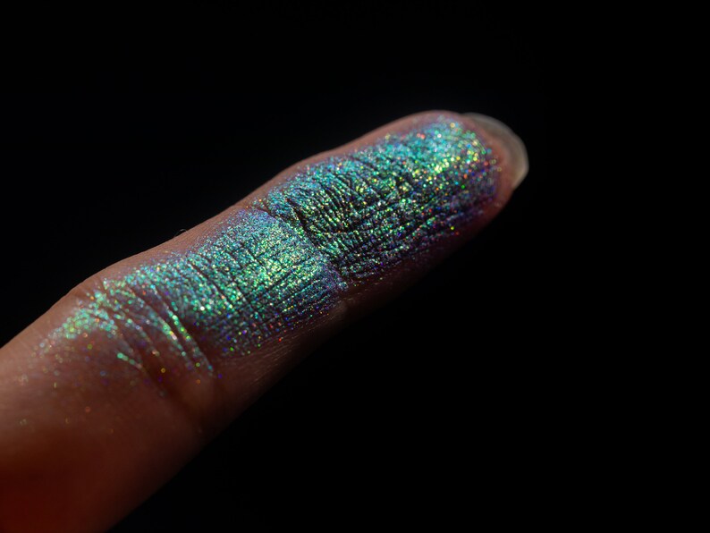 PURRRFECT HOLO. Holographic shifting pressed pigment image 2