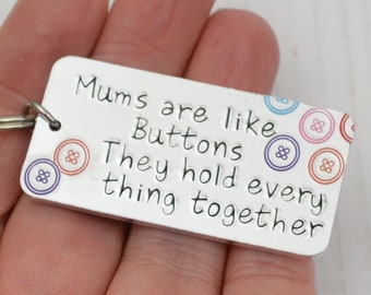 Las mamás son como los botones del llavero