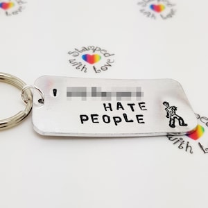 Ich hasse Menschen als Schlüsselanhänger
