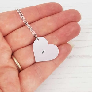 Halve dubbele punt ketting - aluminium