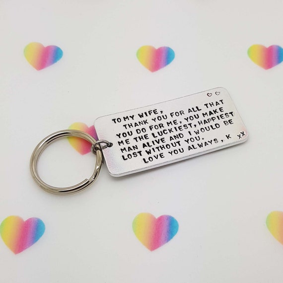 to my wife keychain