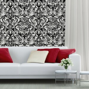 Lakota Damask Wallcovering: 24in wide x 10ft long