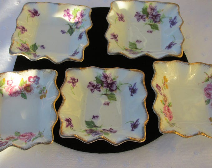 5 Individual Butter Dishes by James Kent Longton England Etsy