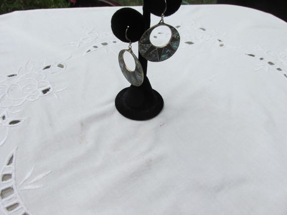 Abalone Dangle Pierced Earrings - image 5