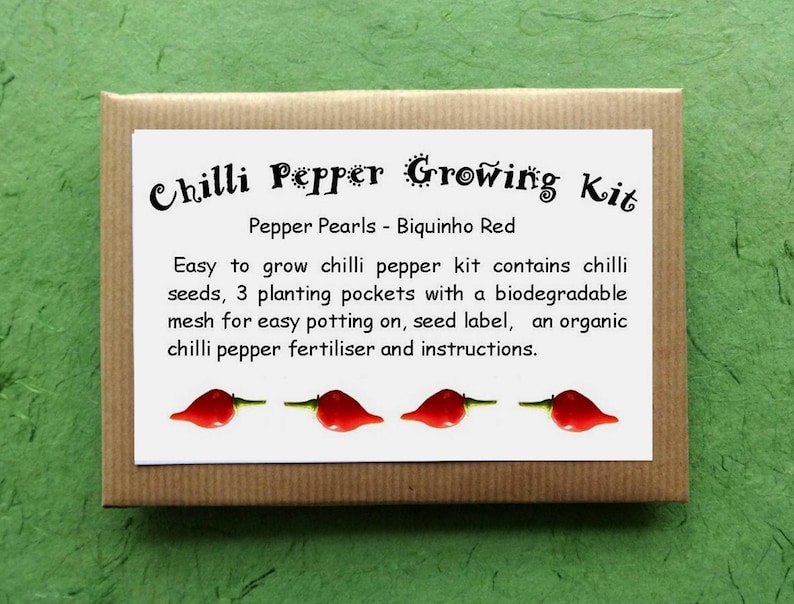 Chilli Pepper Growing Kits Etsy