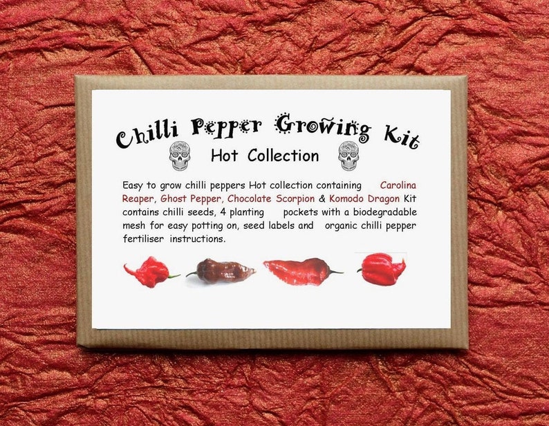Chilli Pepper Growing Kits Etsy