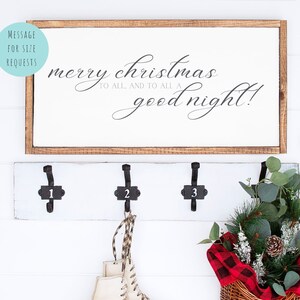 The Night Before Christmas Printable | Merry Christmas Sign | Holiday Wall Art | Merry Christmas to All and To All a Good Night Art Print