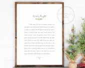 O Holy Night Christmas Printable | Christmas Sign | Book Page Wall Art | Vintage Farmhouse Print | Christmas Book Page Wall Decor