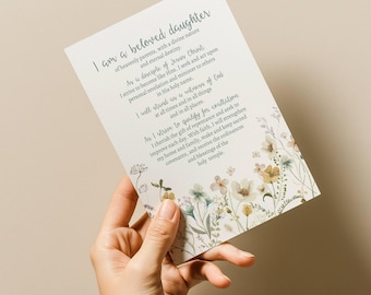 LDS Young Womens Theme Poster | Wildflower Young Women LDS Art Printable | YW Inspirational Scripture Print. Girl's Camp Gift