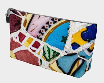 Park Guell Cosmetic Bag, Toiletry Bag, Beauty Bag, Spa Organizer, Zipper Pouch, Makeup Bag, Makeup Bag, Travel Bag, Gifts Under 50