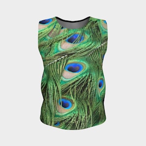 Peacock Tank top, Nicer than a T-shirt, Comfy Tank Top, Loose tank top, Workout Top, Casual Top, Sleeveless Top, Casual Shirt, Gift under 50