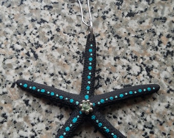 Black Starfish Ornament... Beach Decor