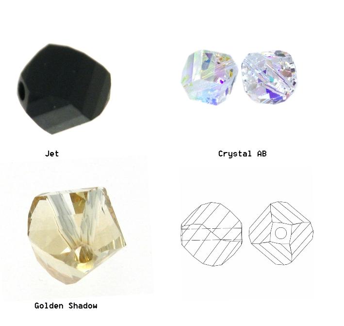 Swarovski 5020 Helix Bead available in 4, 6 & 8mm in Crystal AB, Golden…