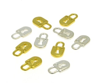 2 Sterling Silver Padlock Charms, Lock Charm, Padlock pendant, Lock Pendant
