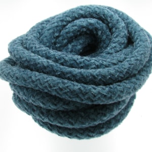10mm Round Blue Velvet Cord Blue Velvet Cord, 10mm Cord sold in Lengths of 1 Yard / 0.90 meters