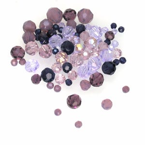 Swarovski 5000 Round Beads in Purple Shades. Sizes 4, 6, 8  & 10mm. Sold in Packs of 4, 6 and 12 Beads.