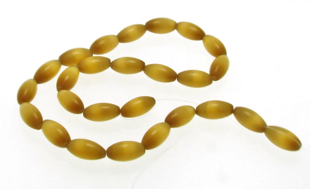Brown 16mm Cats Eye Oval Beads Oval Beads Brown Glass Oval Etsy
