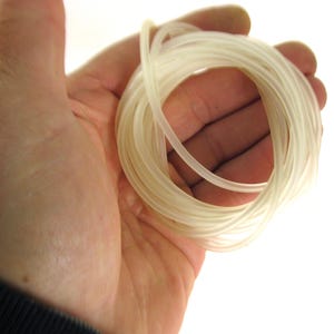 3mm Semi Translucent Rubber Cord, Hollow and Solid, Jewelry Making