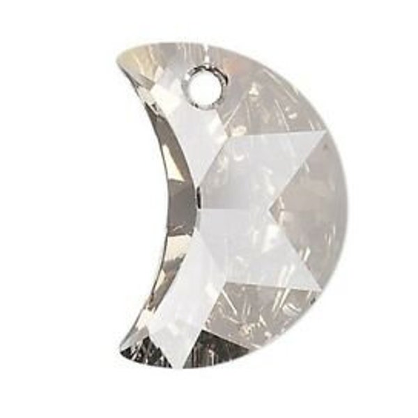 Swarovski 6722 Silver Shade Moon Pendant.  Article No # 6722, Crystal Moon Pendants, Available in 20mm & 30mm