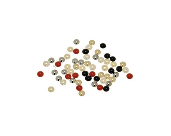 Swarovski 2080 SS10 (2.8/2.9mm) Rhinestones Half round crystal Pearl Hot Fix Cabochons in Various Colours in Packs of 50 Pcs.