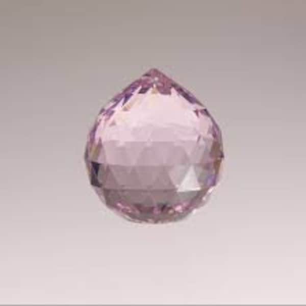 1 Swarovski Strass 20mm Sphere Top Hole Rosaline Pendant Prism, Article 8558 for Sun Catcher, Lampshade, Necklace or any Craft Project