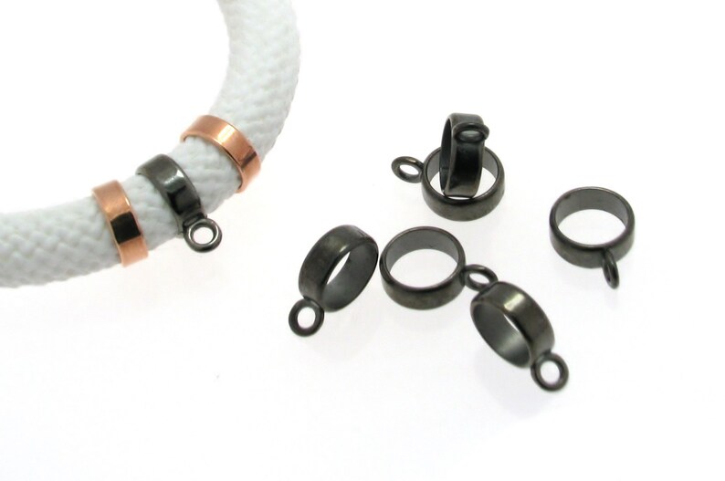 Gunmetal Brass Bail Brass Tube Bail Beads. Pendant Holder Etsy