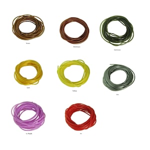 2mm Hollow Rubber Cord, 2mm Rubber Tubing, Silicone Tube Cord, Available in 8 colours, Sold in 5m Bundles.