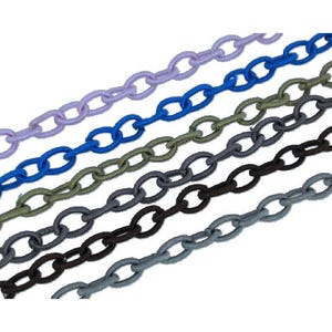 Fabric Chain, Twisted Chain,  Light Weight Silk Cord Covered Chain, 6 colours available Link: about 8 x 12mm x 1.0mm thick ,Sold per 1 Yard