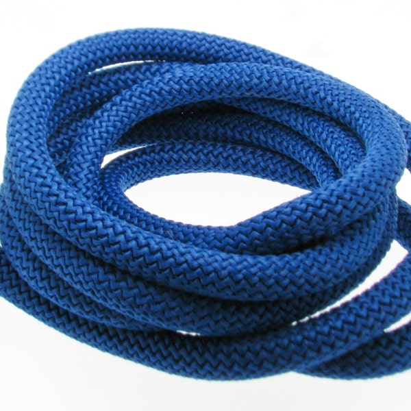 10mm Round Blue Climbing Cord, Electric Blue Braided Climbing Cord, 10mm Cord sold in Lengths of 1 Yard / 0.90  Meters