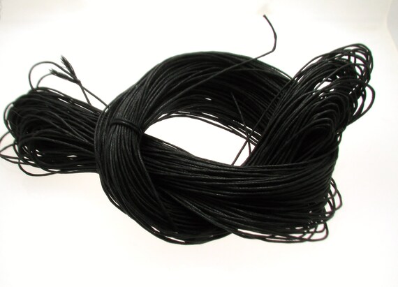 1mm Black Wax Cotton Cord, Cotton Cord,craft Cord,macramé Cord
