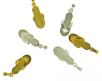 1 Sterling-Silber-Sandale-Anhänger, Schuh-Anhänger, Silber Sandale, Schuh Silber Charms