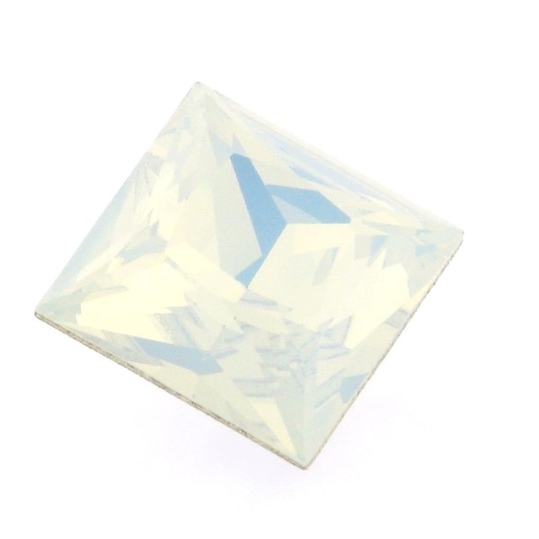 Swarovski 4447 12mm White Opal Princess Square Fancy Stone. Article No # 4447, Size 12mm sold individually