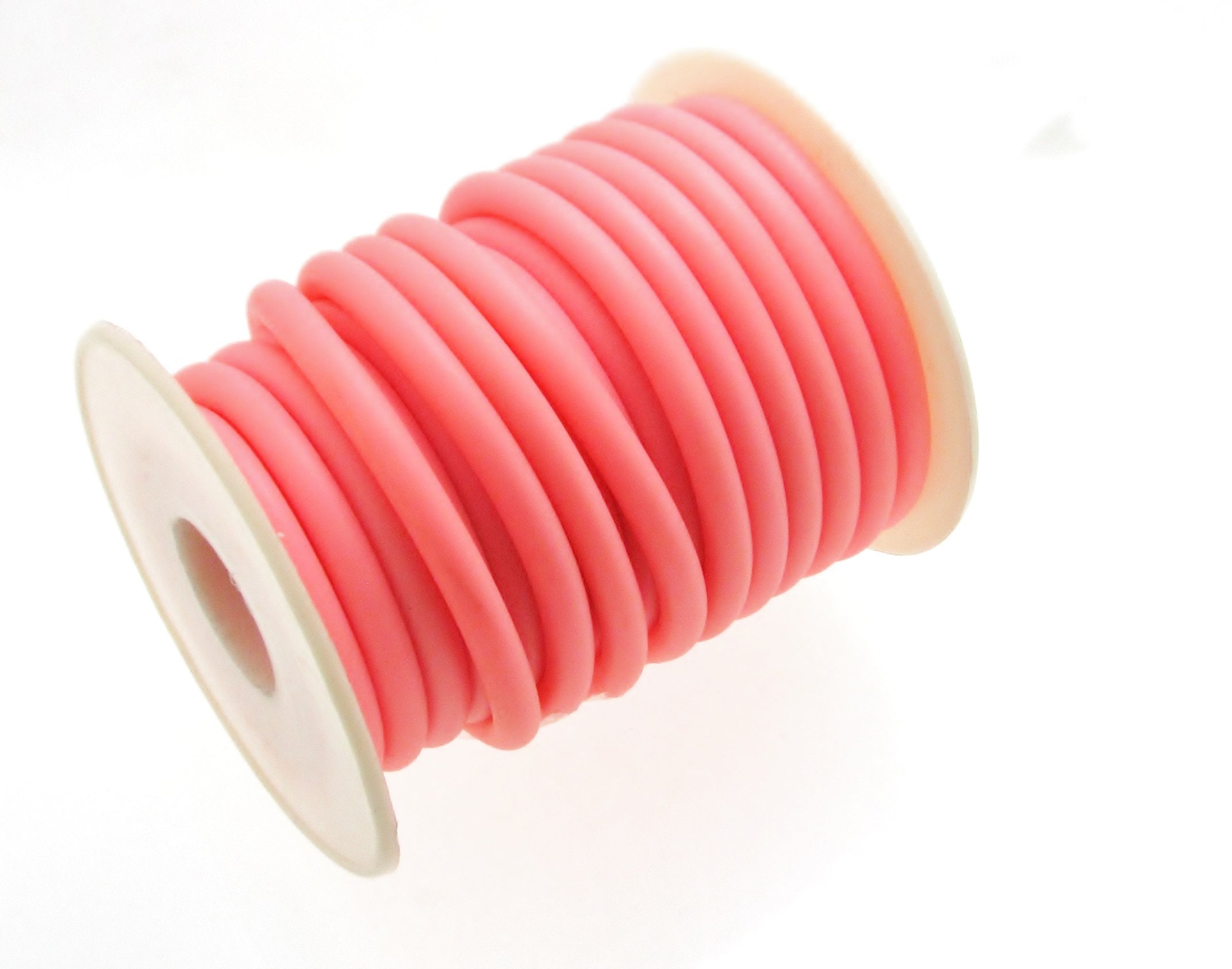 Pink Rubber Cord 5mm Hollow Tubing Rubber Cord Silicone Tube | Etsy