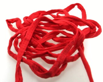 Red T-shirt yarn, Cotton Cord,  recycled t-shirt yarn, t shirt yarn, recycled cotton yarn, colorful yarn