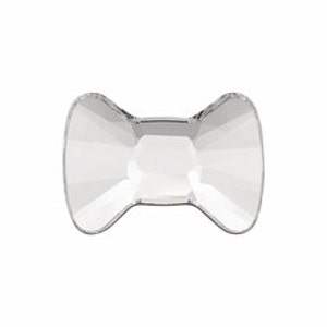 4 pz Swarovski 2858 6x4.5mm Bow Tie Flatbacks, Hotfix Non - Crystal Clear, autentico SWAROVSKI ELEMENTS
