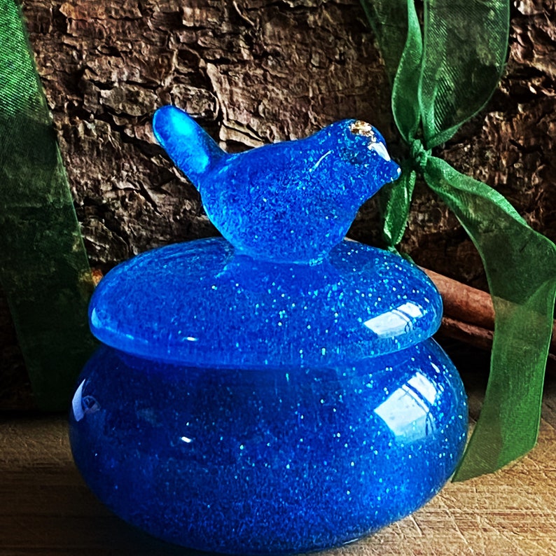 Glittery Bird Bowl Whimsical Bird Dish small ring dish