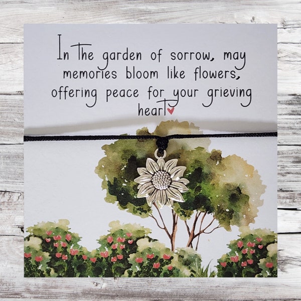 Grief, Sympathy Bracelet Gift Card | Bereavement | Grief | Condolence | Funeral | Memory Sorry For Your Loss | Keepsake | Thinking of You